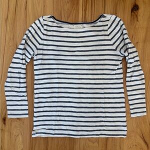 Lou & Grey Navy and White Striped Top